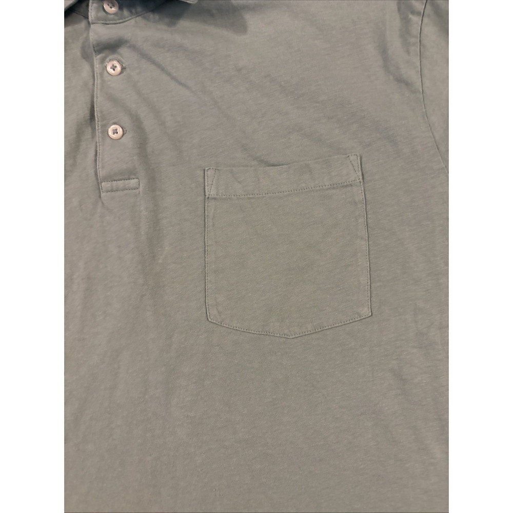 Polo Ralph Lauren Men XL Classic Fit Cotton Linen Polo Shirt Sage Green - Picture 6 of 9